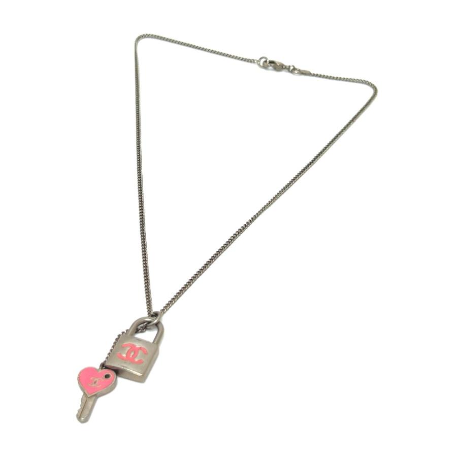 CHANEL シャネル ココマーク 南京錠 カデナ ハートキー チェーン アクセサリー 07P ネックレス シルバー レディース【中古】 | CHANEL | 02