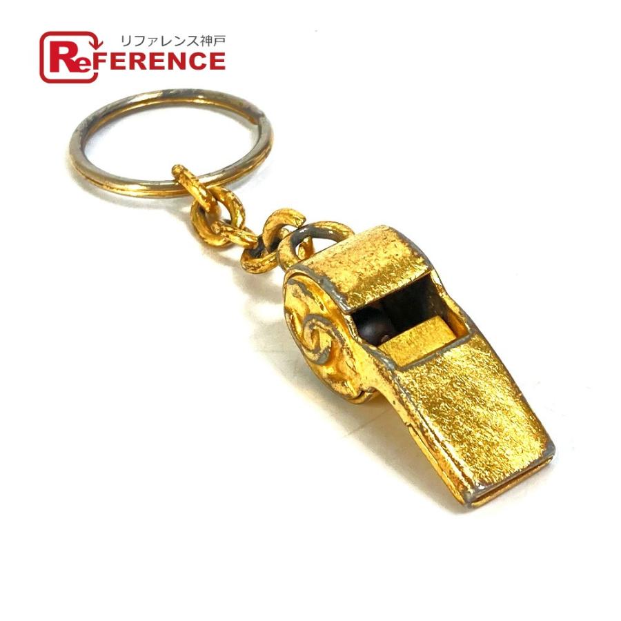 CHANEL シャネル 96A ホイッスル 笛 CC ココマーク バッグチャーム キーホルダー メタル ゴールド レディース【中古】 | CHANEL