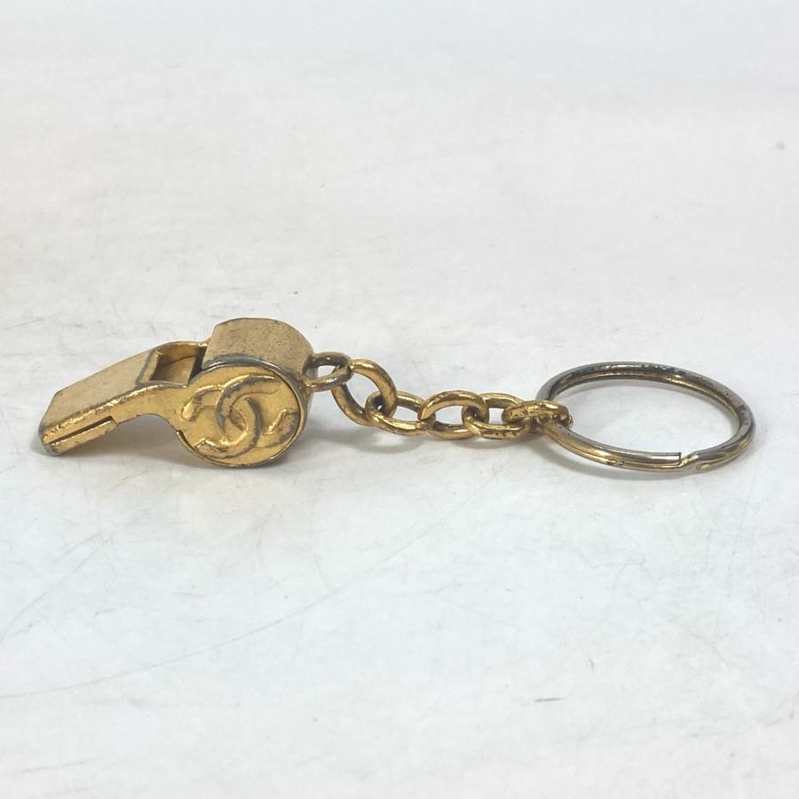 CHANEL シャネル 96A ホイッスル 笛 CC ココマーク バッグチャーム キーホルダー メタル ゴールド レディース【中古】 | CHANEL | 01