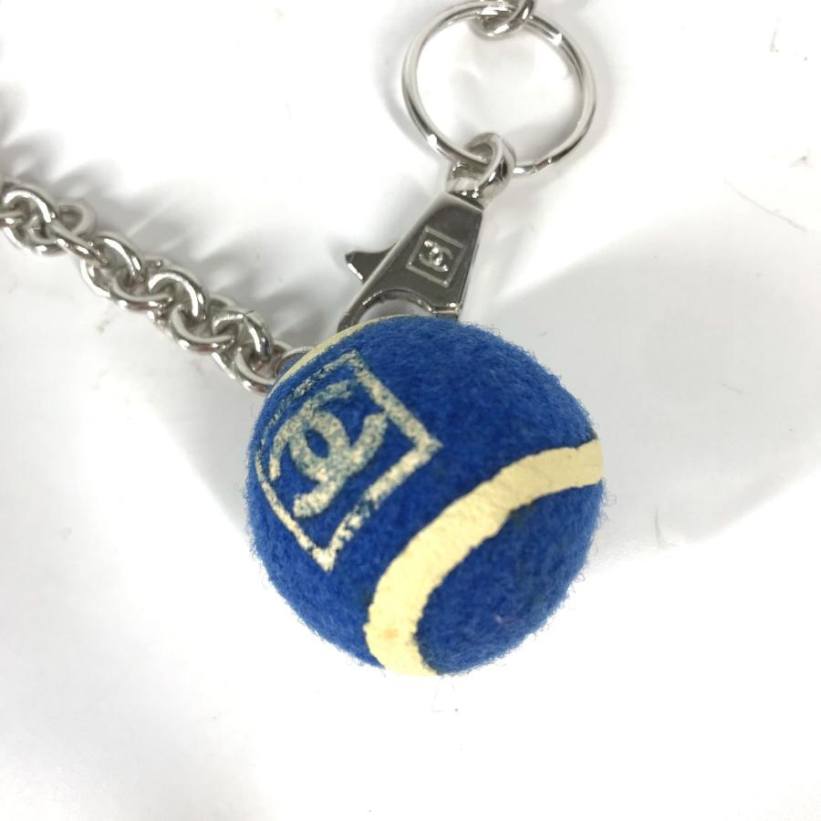 CHANEL シャネル テニス ボール チェーン バッグチャーム 05P スポーツ キーホルダー ブルー レディース【中古】 | CHANEL | 01