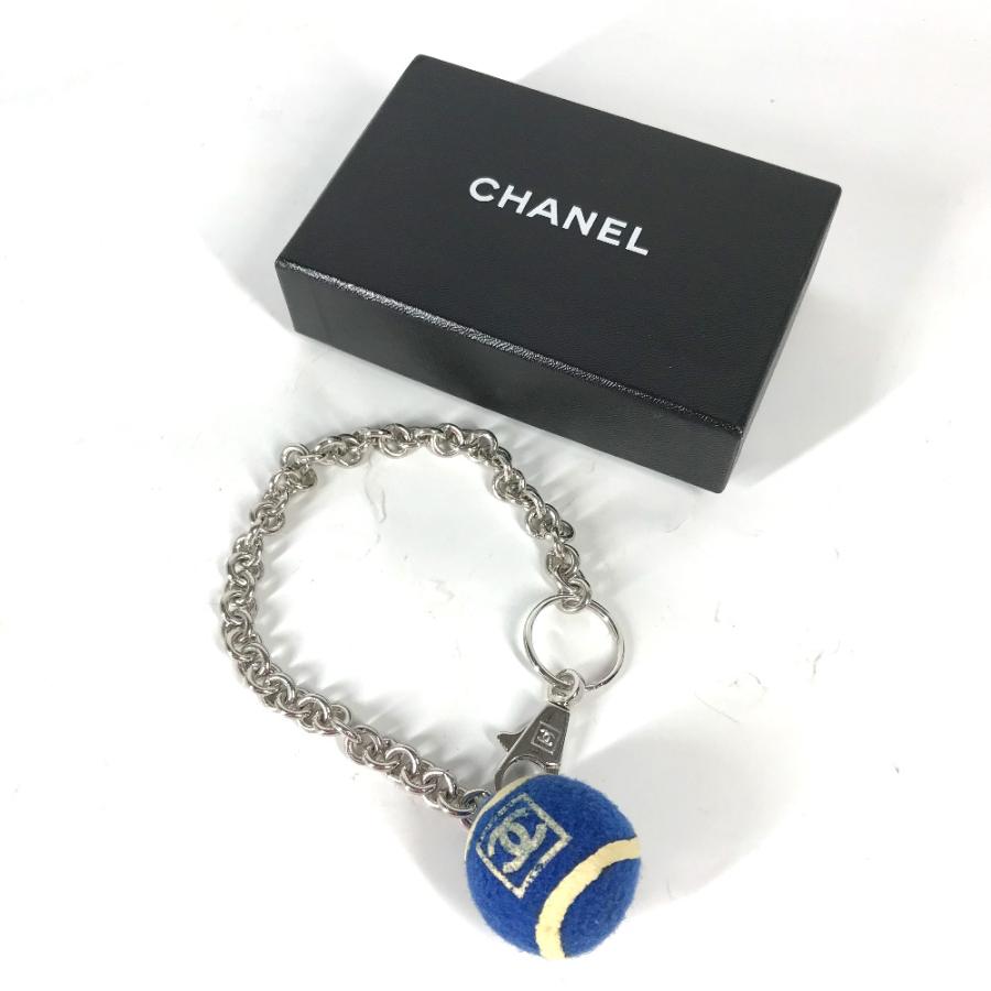 CHANEL シャネル テニス ボール チェーン バッグチャーム 05P スポーツ キーホルダー ブルー レディース【中古】 | CHANEL | 03