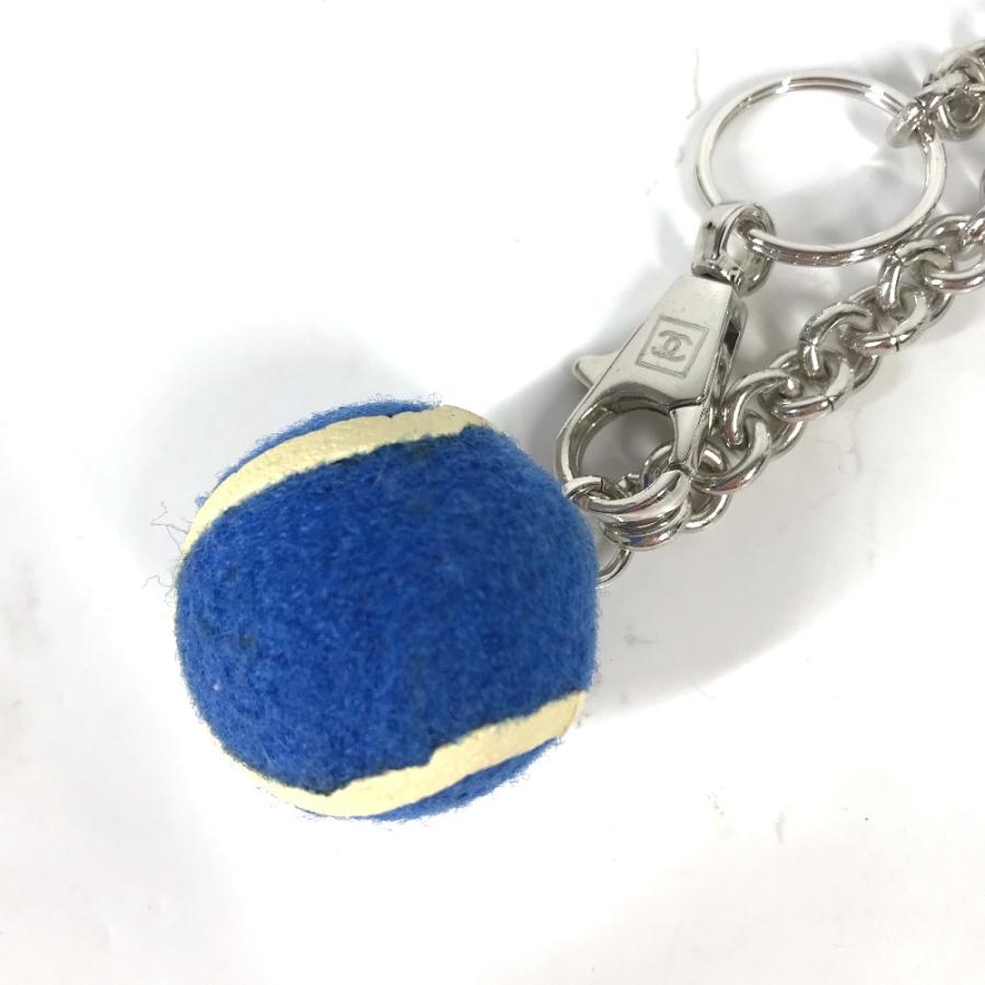 CHANEL シャネル テニス ボール チェーン バッグチャーム 05P スポーツ キーホルダー ブルー レディース【中古】 | CHANEL | 06
