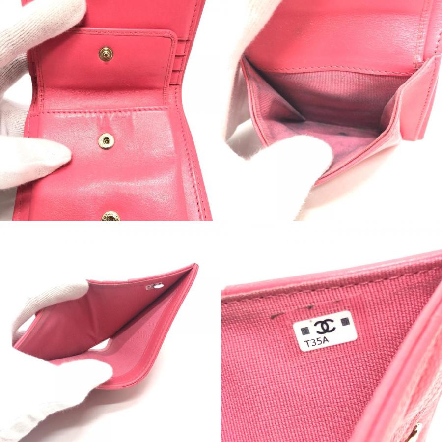 CHANEL シャネル AP3178 スモールフラップウォレット 二つ折り財布 財布 二つ折り 折り財布 マトラッセ 2つ折り財布 レディース【中古】 | CHANEL | 09