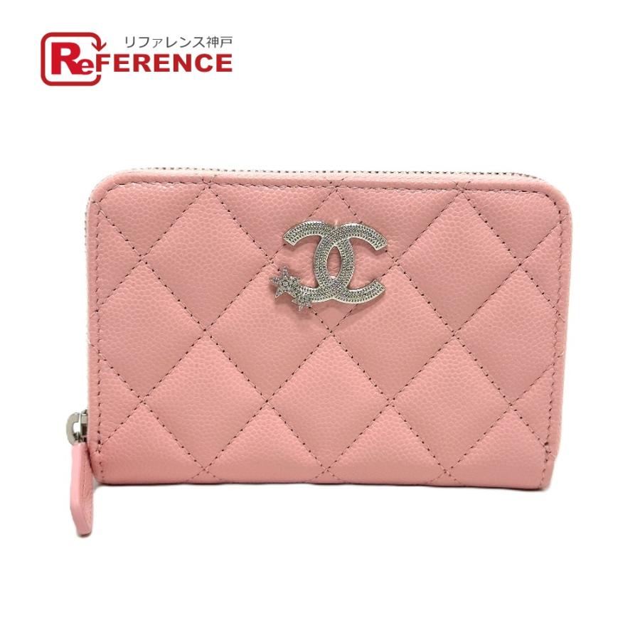 未使用 CHANEL シャネル ココスター ラウンド コンパクトウォレット マトラッセ 2つ折り財布 ピンク レディース【中古】 | CHANEL