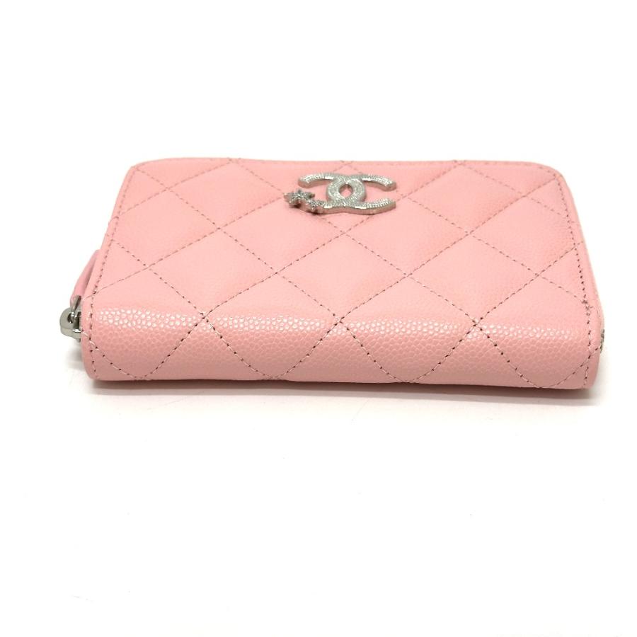 未使用 CHANEL シャネル ココスター ラウンド コンパクトウォレット マトラッセ 2つ折り財布 ピンク レディース【中古】 | CHANEL | 02