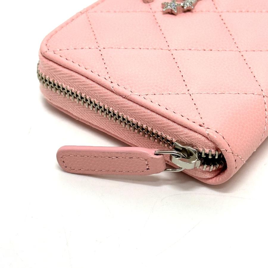 未使用 CHANEL シャネル ココスター ラウンド コンパクトウォレット マトラッセ 2つ折り財布 ピンク レディース【中古】 | CHANEL | 03