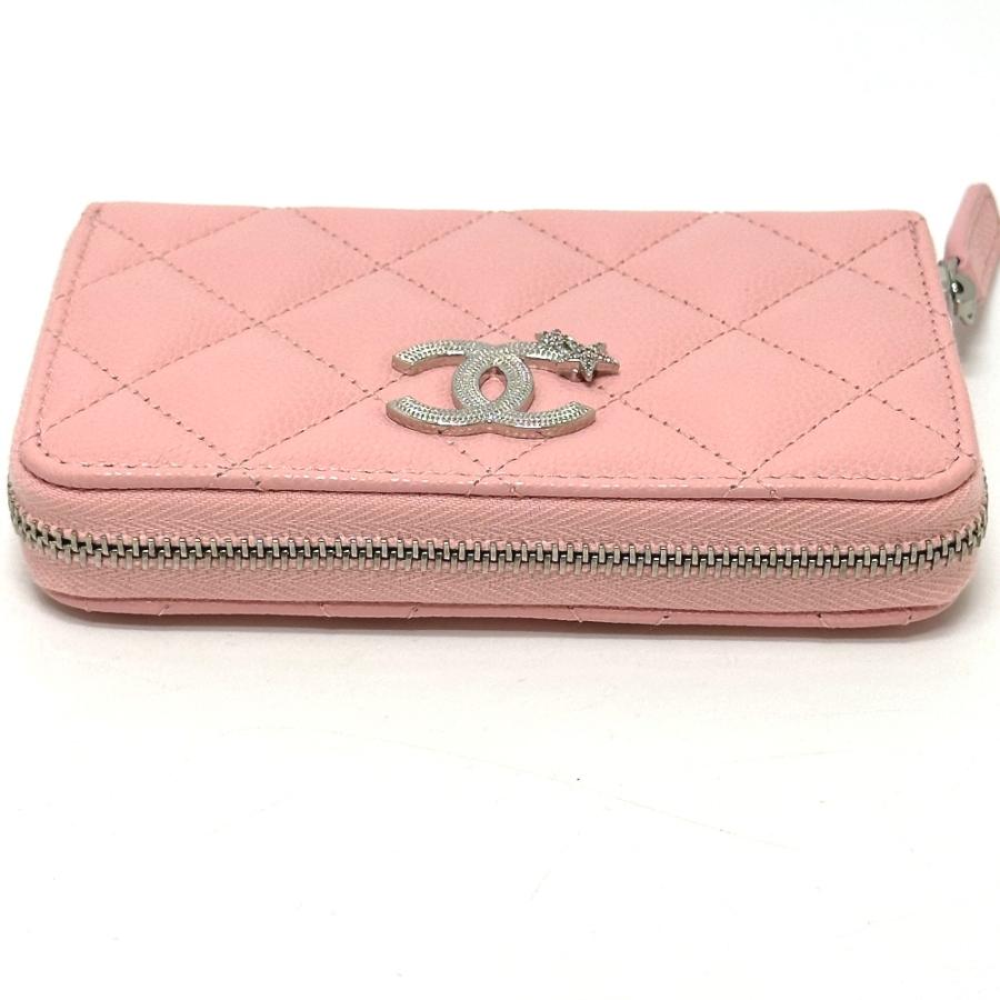 未使用 CHANEL シャネル ココスター ラウンド コンパクトウォレット マトラッセ 2つ折り財布 ピンク レディース【中古】 | CHANEL | 05