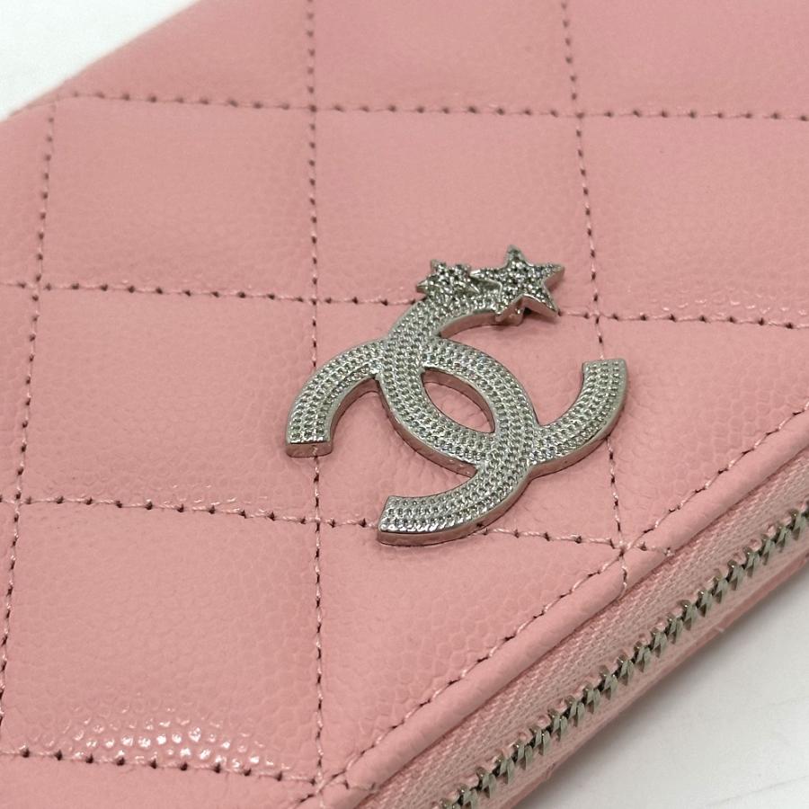 未使用 CHANEL シャネル ココスター ラウンド コンパクトウォレット マトラッセ 2つ折り財布 ピンク レディース【中古】 | CHANEL | 06