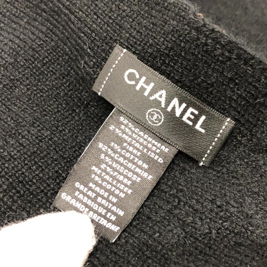 美品 CHANEL シャネル 総柄 ココマーク アパレル小物 マフラー ブラック メンズ【中古】 | CHANEL | 05