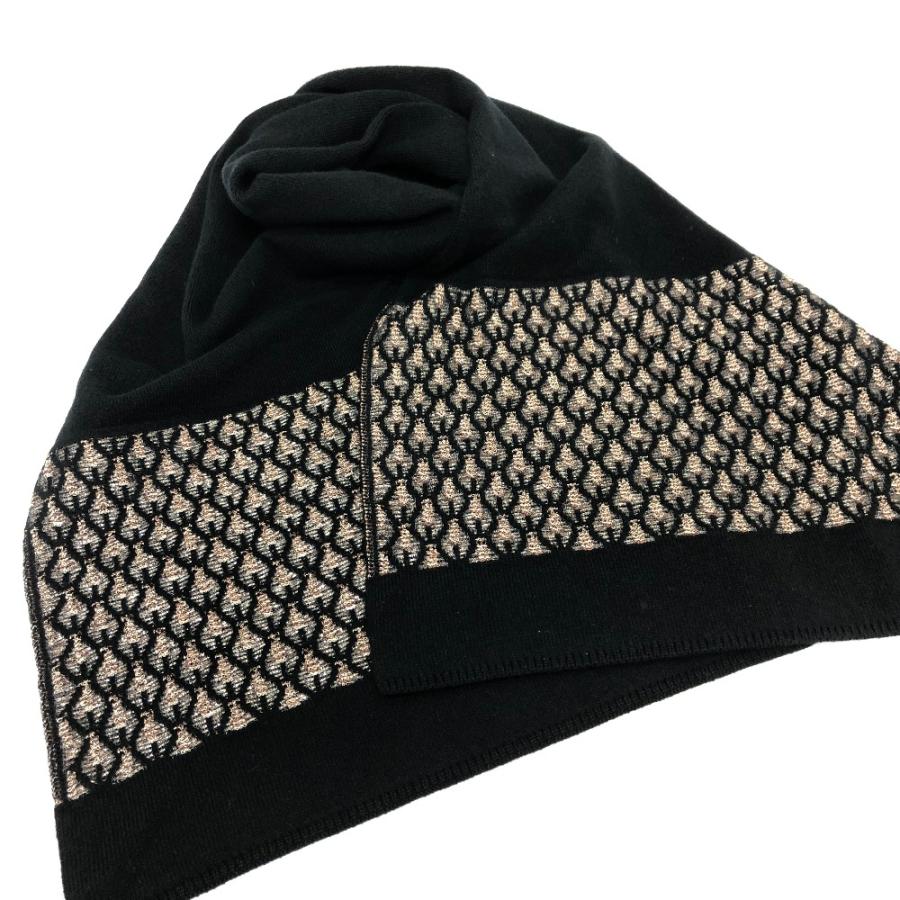 美品 CHANEL シャネル 総柄 ココマーク アパレル小物 マフラー ブラック メンズ【中古】 | CHANEL | 07