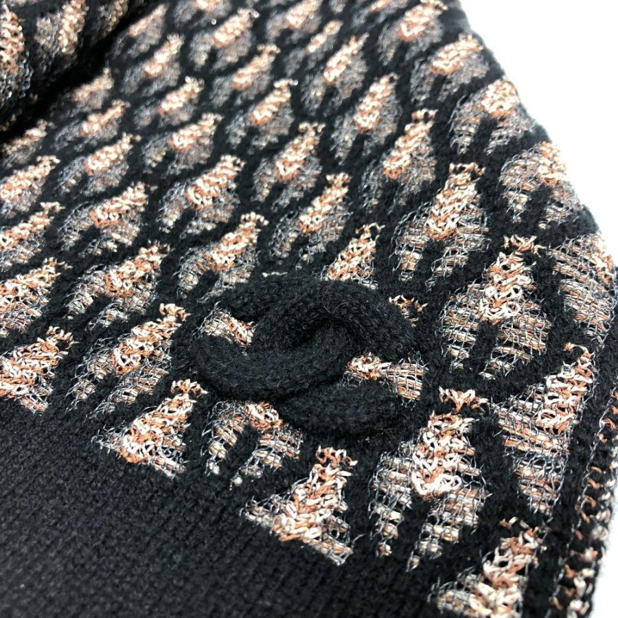 美品 CHANEL シャネル 総柄 ココマーク アパレル小物 マフラー ブラック メンズ【中古】 | CHANEL | 09