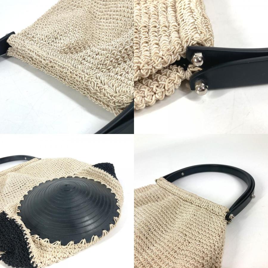 CHANEL シャネル ロゴ メッシュ プラスチックハンドル カバン ハンドバッグ ベージュ レディース【中古】 | CHANEL | 08