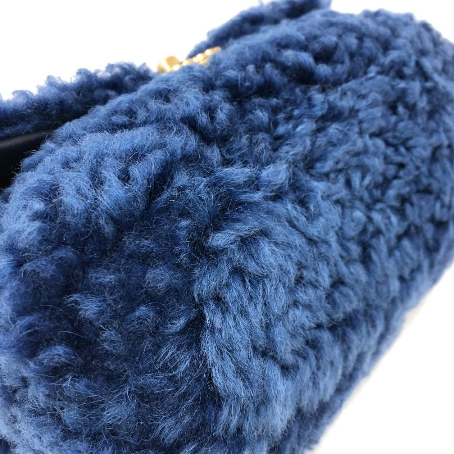 CHANEL シャネル CHANEL19 2トーンチェーン ムートン マトラッセ ショルダーバッグ ブルー レディース【中古】 | CHANEL | 06