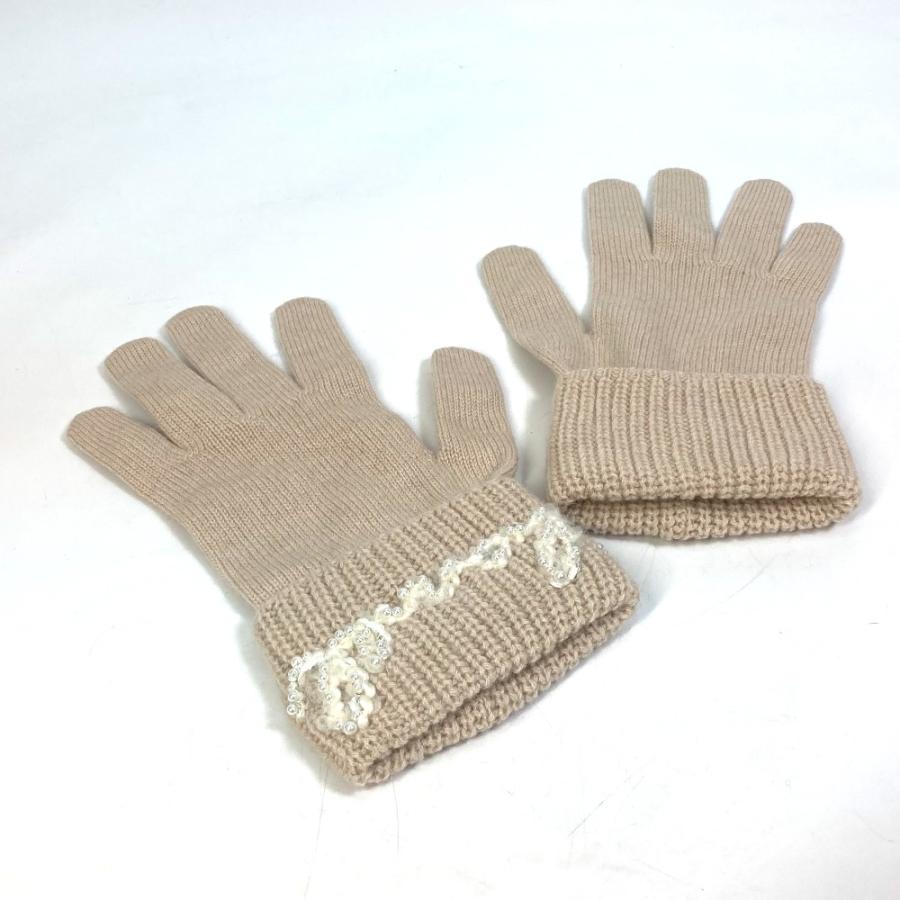 CHANEL 指なし手袋 グレー/ベージュ　グローブ CHANEL 指なし手袋 グレー/ベージュ グローブ