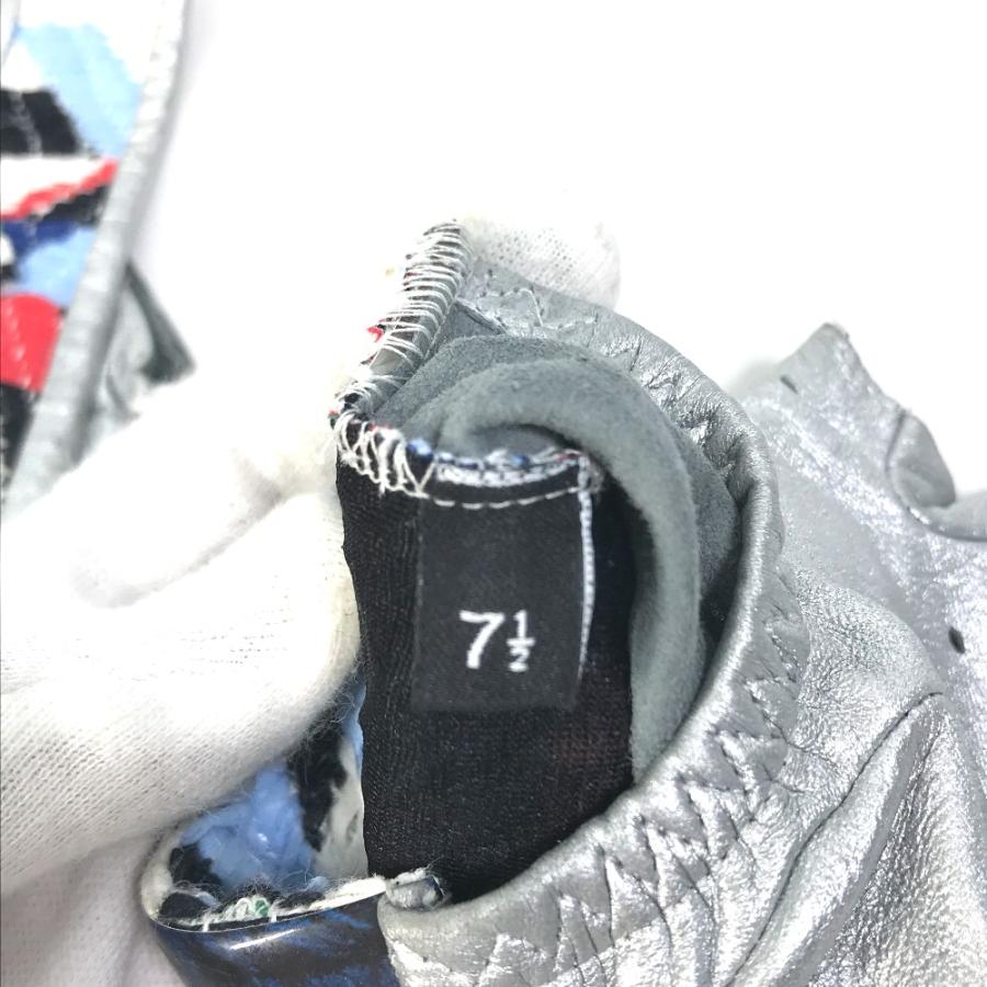 CHANEL シャネル 16S 手袋 CC ココマーク エアライン グローブ レザー シルバー レディース【中古】 | CHANEL | 02