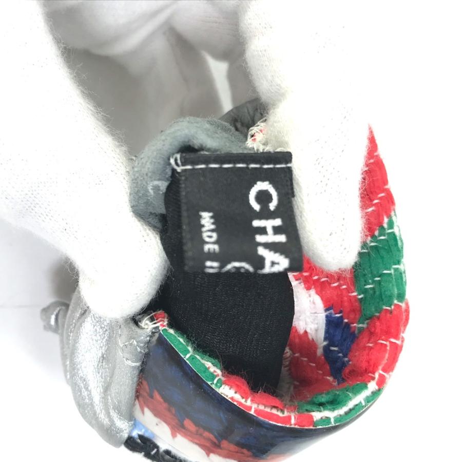 CHANEL シャネル 16S 手袋 CC ココマーク エアライン グローブ レザー シルバー レディース【中古】 | CHANEL | 03