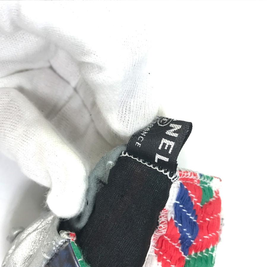 CHANEL シャネル 16S 手袋 CC ココマーク エアライン グローブ レザー シルバー レディース【中古】 | CHANEL | 04
