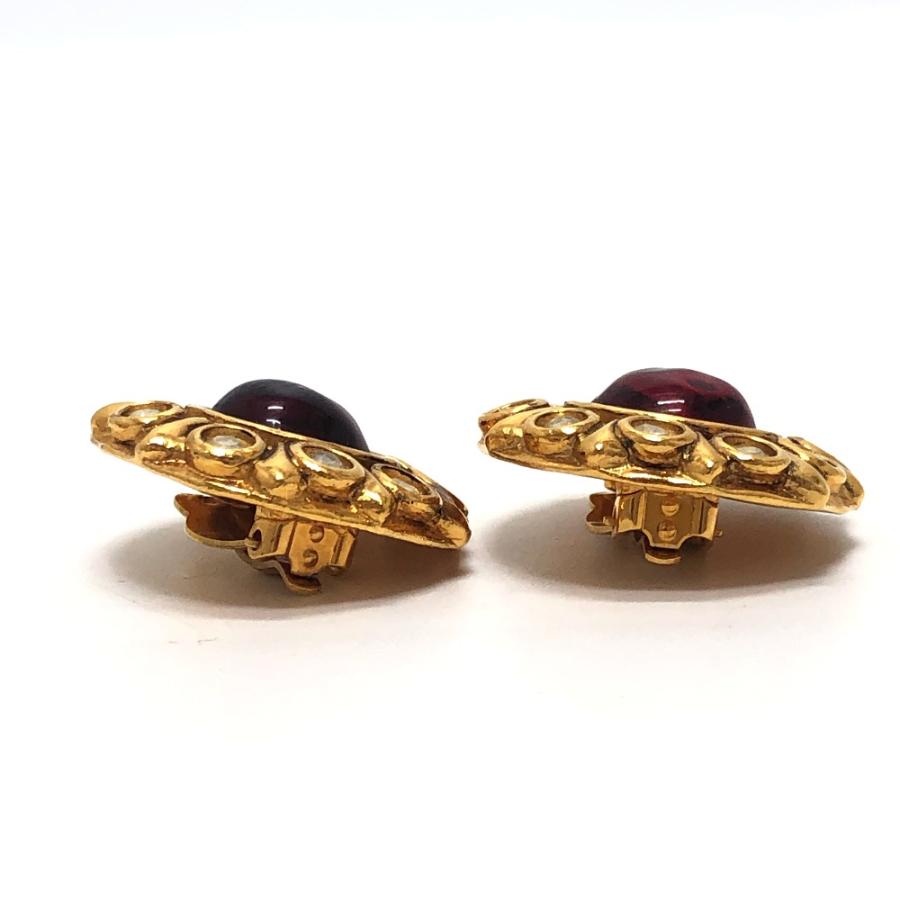 CHANEL シャネル グリポア ラインストーン アクセサリー クリップ式 ヴィンテージ イヤリング ゴールド レディース【中古】 | CHANEL | 04