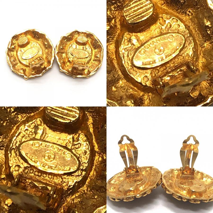 CHANEL シャネル グリポア ラインストーン アクセサリー クリップ式 ヴィンテージ イヤリング ゴールド レディース【中古】 | CHANEL | 08