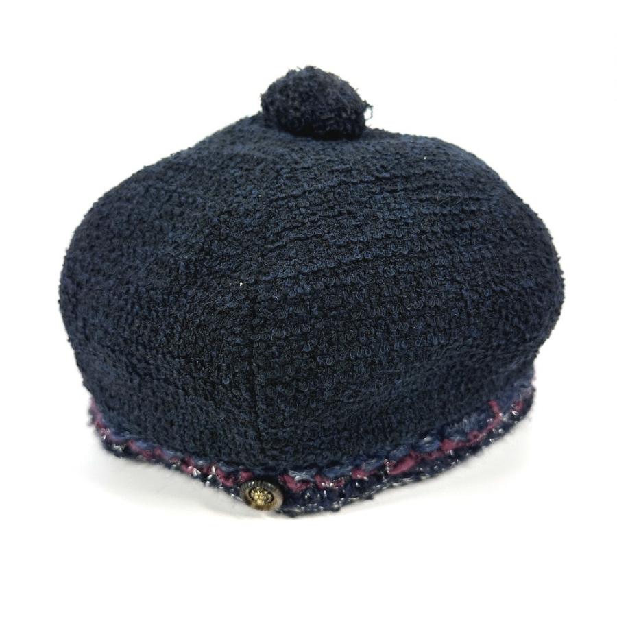 CHANEL シャネル ニット帽 ネイビー 【公式通販】