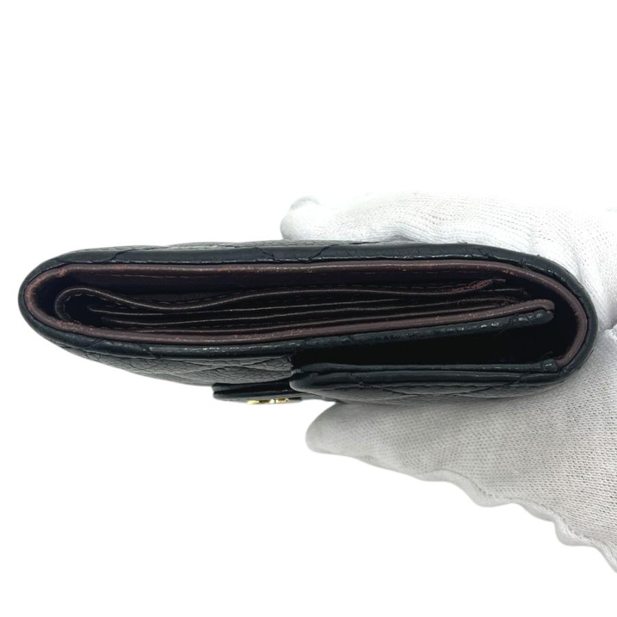 CHANEL シャネル AP0231 ココマーク コンパクトマトラッセ 3つ折り財布 キャビアスキン コンパクトウォレット ブラック レディース【中古】 | CHANEL | 03