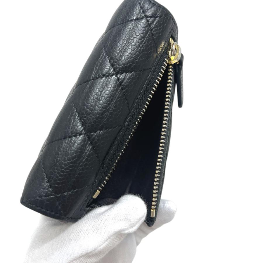 CHANEL シャネル AP0231 ココマーク コンパクトマトラッセ 3つ折り財布 キャビアスキン コンパクトウォレット ブラック レディース【中古】 | CHANEL | 07