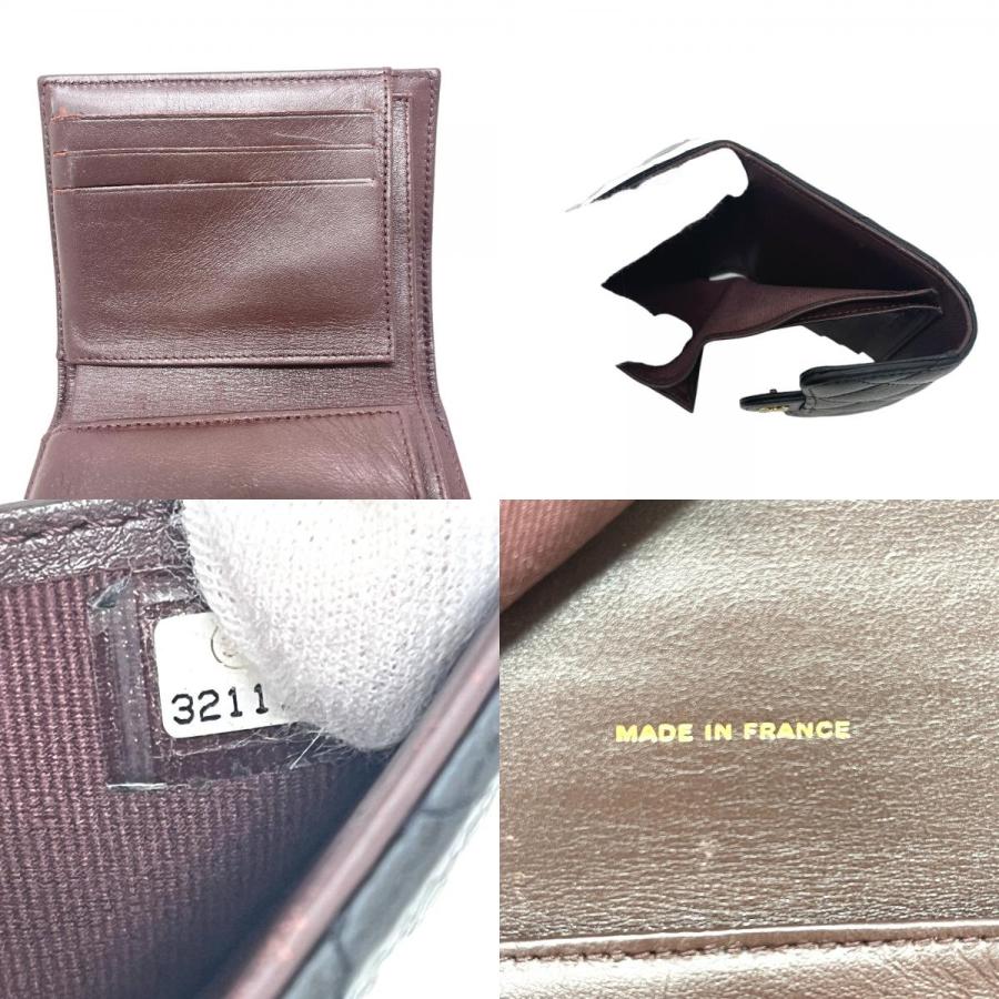 CHANEL シャネル AP0231 ココマーク コンパクトマトラッセ 3つ折り財布 キャビアスキン コンパクトウォレット ブラック レディース【中古】 | CHANEL | 09