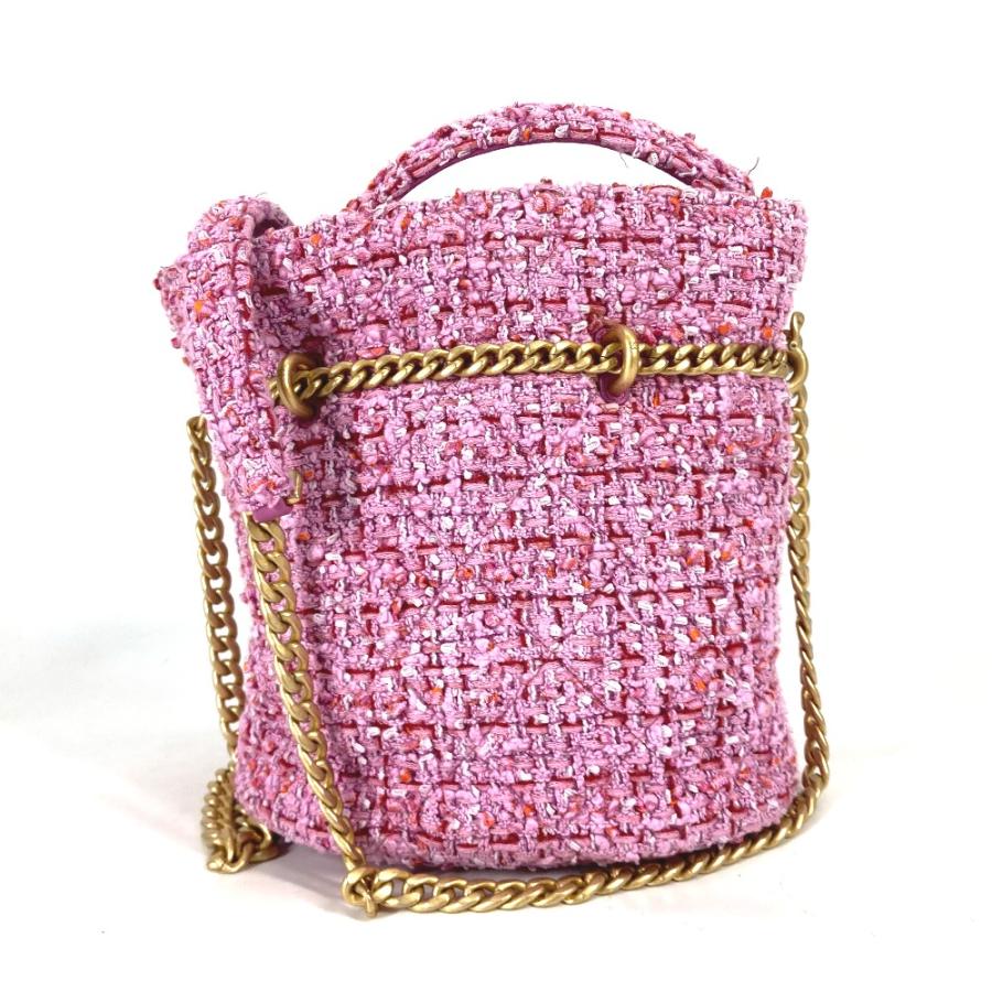 シャネル CC ココマーク チェーン ショルダーバッグ ピンク CHANEL（シャネル） ココマーク チェーン ショルダーバッグ 編み込み