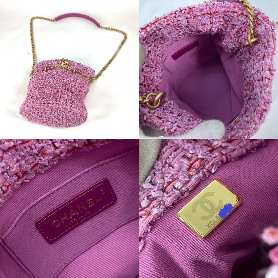 CHANEL 美品 シャネル CC ココマーク チェーン バケツ型 斜め掛け  