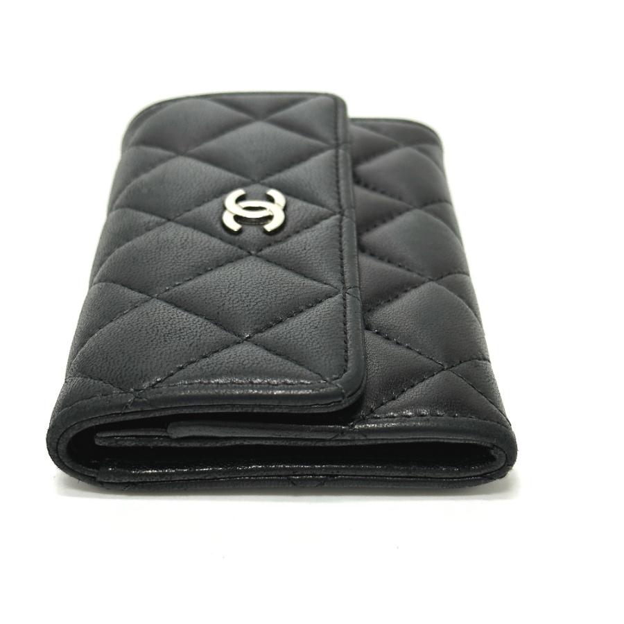CHANEL シャネル マトラッセ キルティング 2つ折り コインケース 小銭入れ 財布 CC ココマーク カードケース ブラック レディース【中古】 | CHANEL | 03