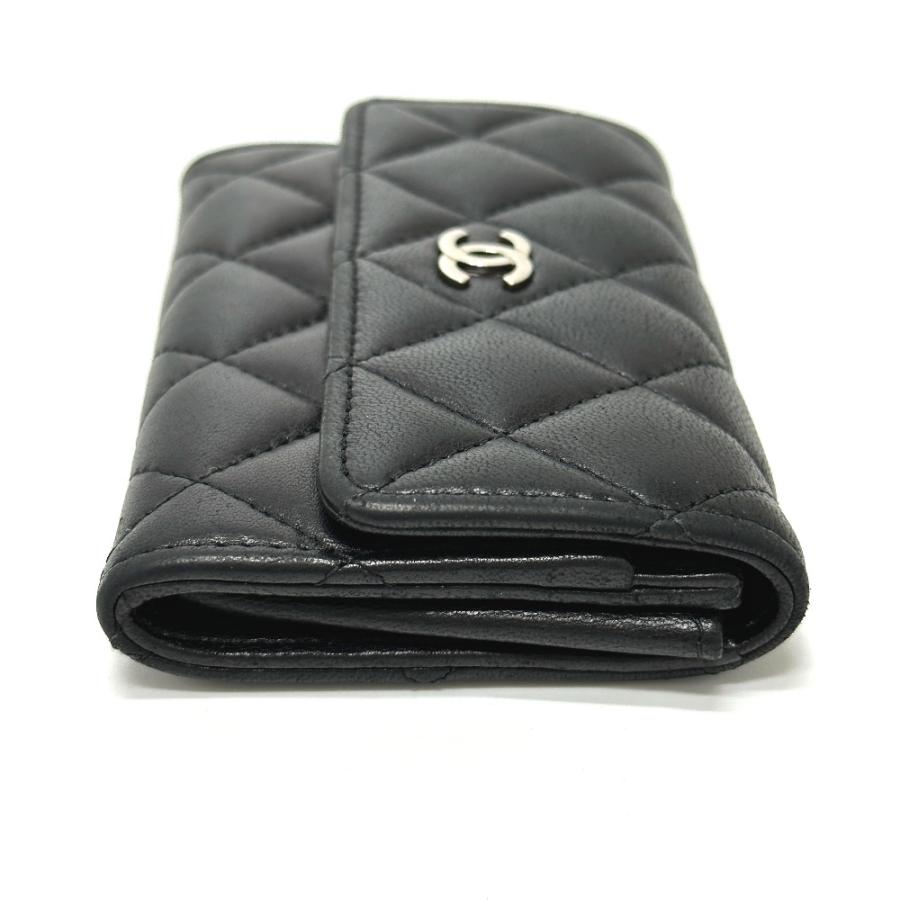 CHANEL シャネル マトラッセ キルティング 2つ折り コインケース 小銭入れ 財布 CC ココマーク カードケース ブラック レディース【中古】 | CHANEL | 04