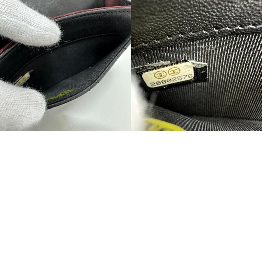 CHANEL シャネル マトラッセ キルティング 2つ折り コインケース 小銭入れ 財布 CC ココマーク カードケース ブラック レディース【中古】 | CHANEL | 09