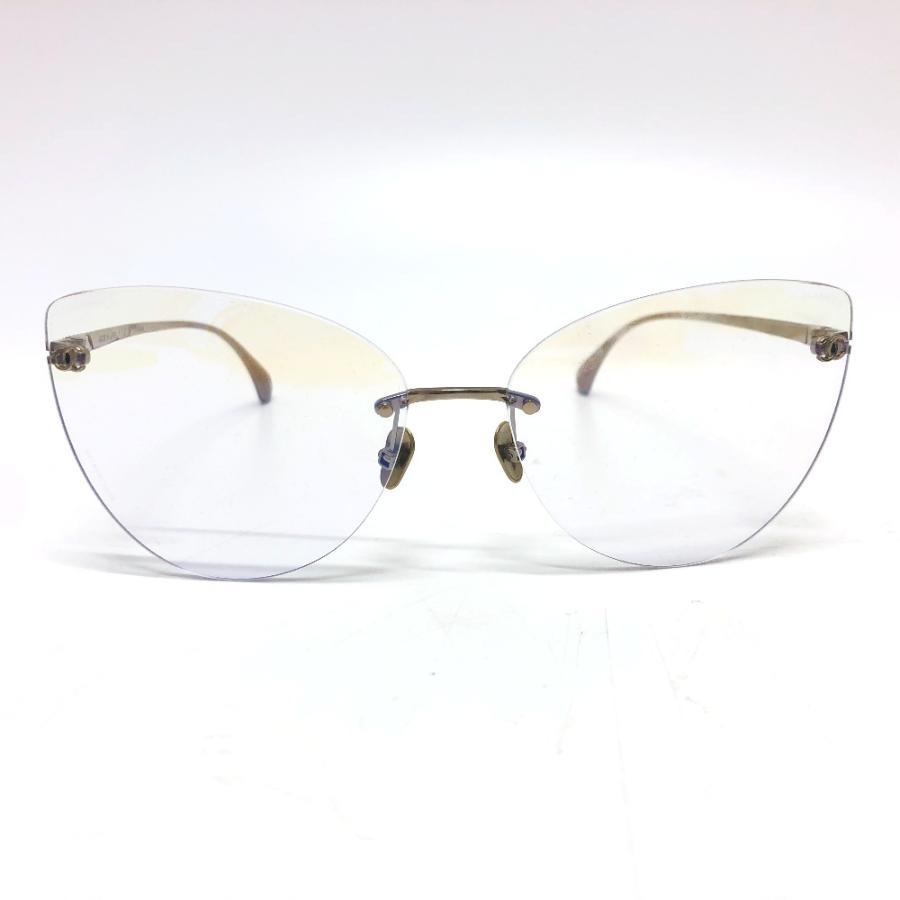 新品同様 CHANEL シャネル 4273-TS ココマーク ティアドロップ アイウェア 眼鏡 サングラス  サングラス ゴールド レディース【中古】 | CHANEL | 01