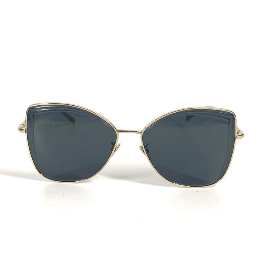 CHANEL シャネル 4253 ティアドロップ ロゴ CC ココマーク めがね メガネ アイウェア 眼鏡 サングラス ブラック系 レディース【中古】 | CHANEL | 01