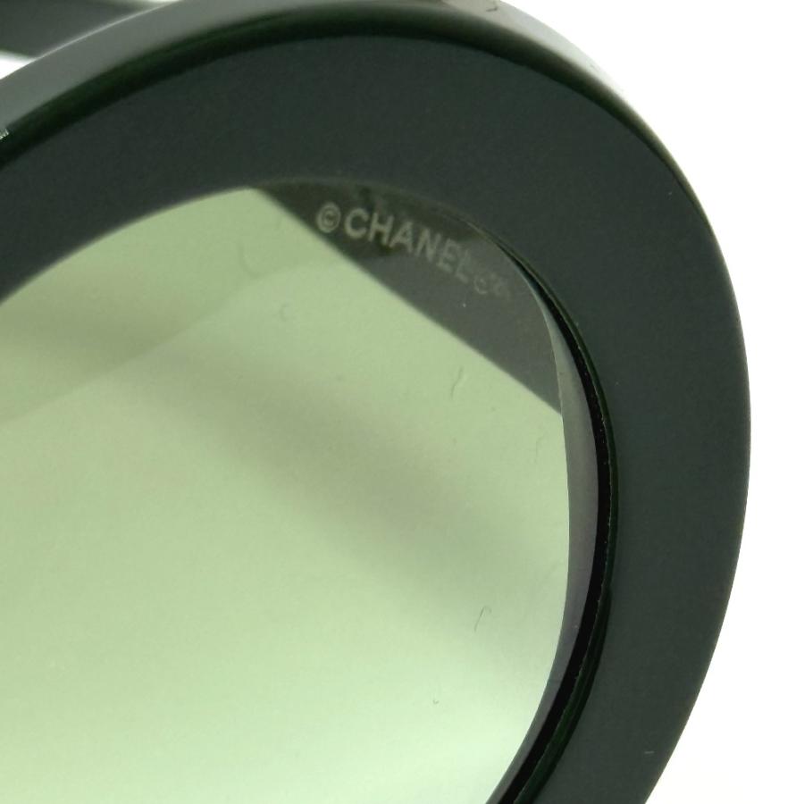 新品同様 CHANEL シャネル 5489-A 小物 ココマーク ラウンドシェープ アイウェア サングラス グリーン レディース【中古】 | CHANEL | 08