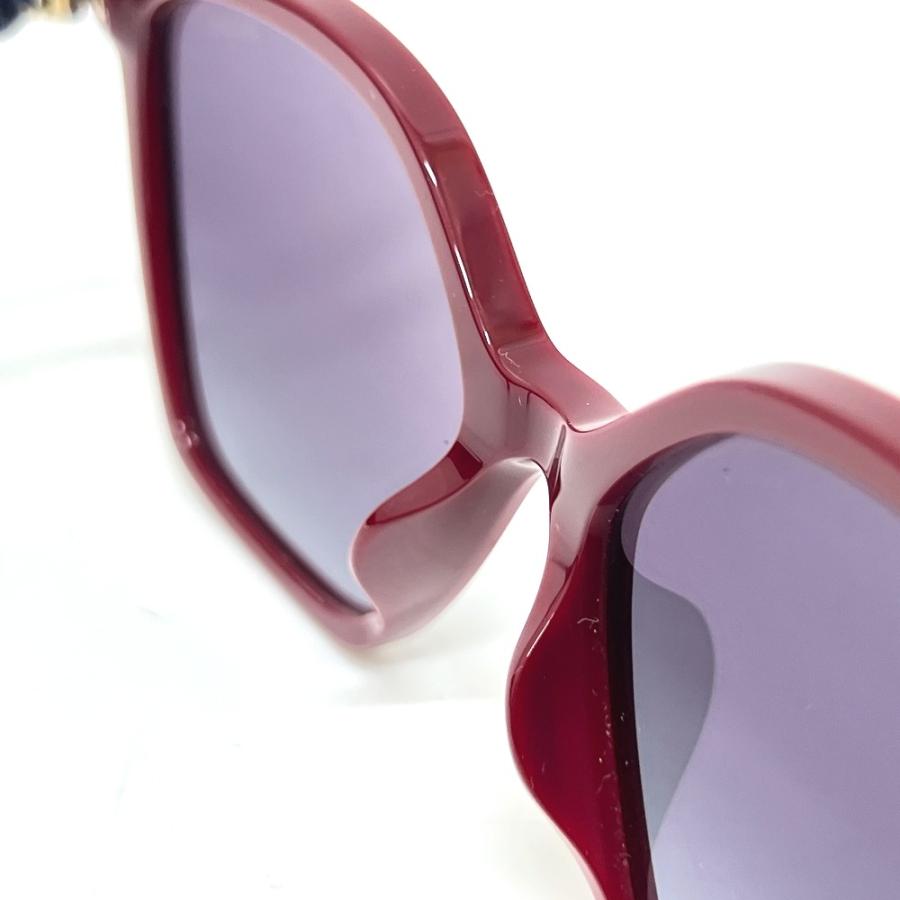 CHANEL シャネル 5546-Q-A ココマーク チェーン スクエア シェイプ  カーフスキン サングラス レッド レディース【中古】 | CHANEL | 06