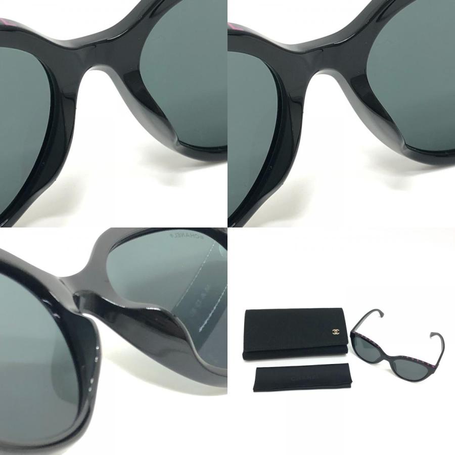 未使用 CHANEL シャネル 5414-A ココマーク アイウェア バタフライ シェイプ ロゴ サングラス ブラック レディース【中古】 | CHANEL | 09