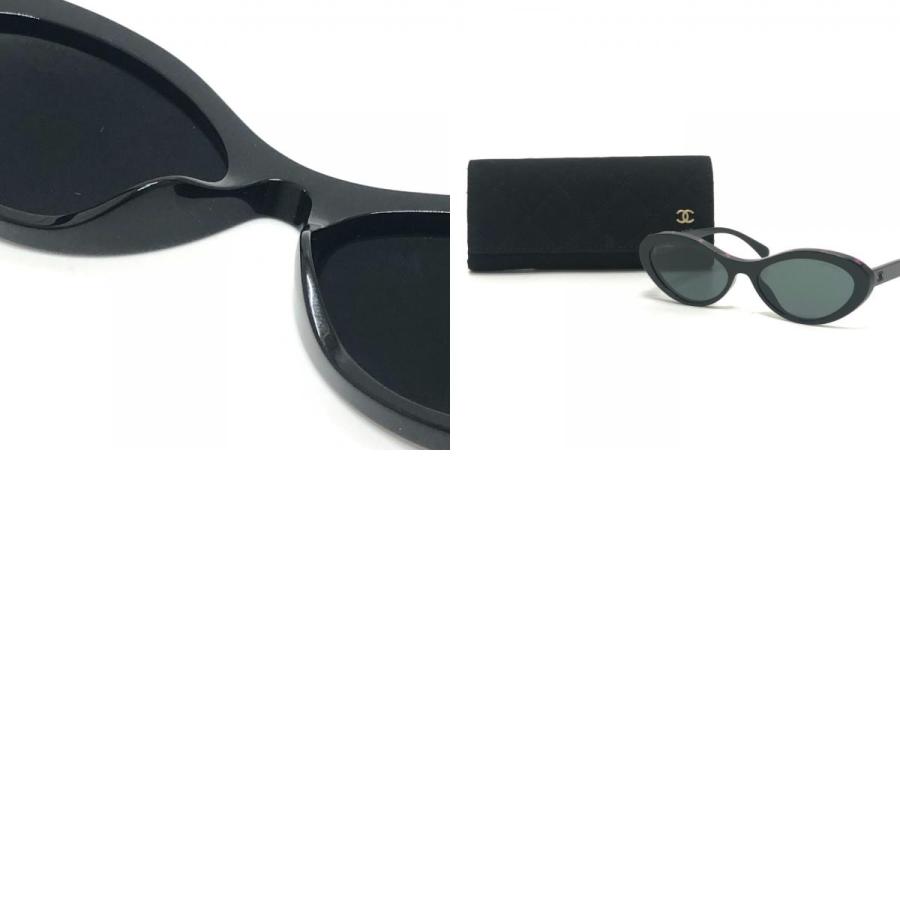 未使用 CHANEL シャネル 5416-A ココマーク ファッション小物 アイウェア オーバルシェイプ  サングラス ブラック レディース【中古】 | CHANEL | 09