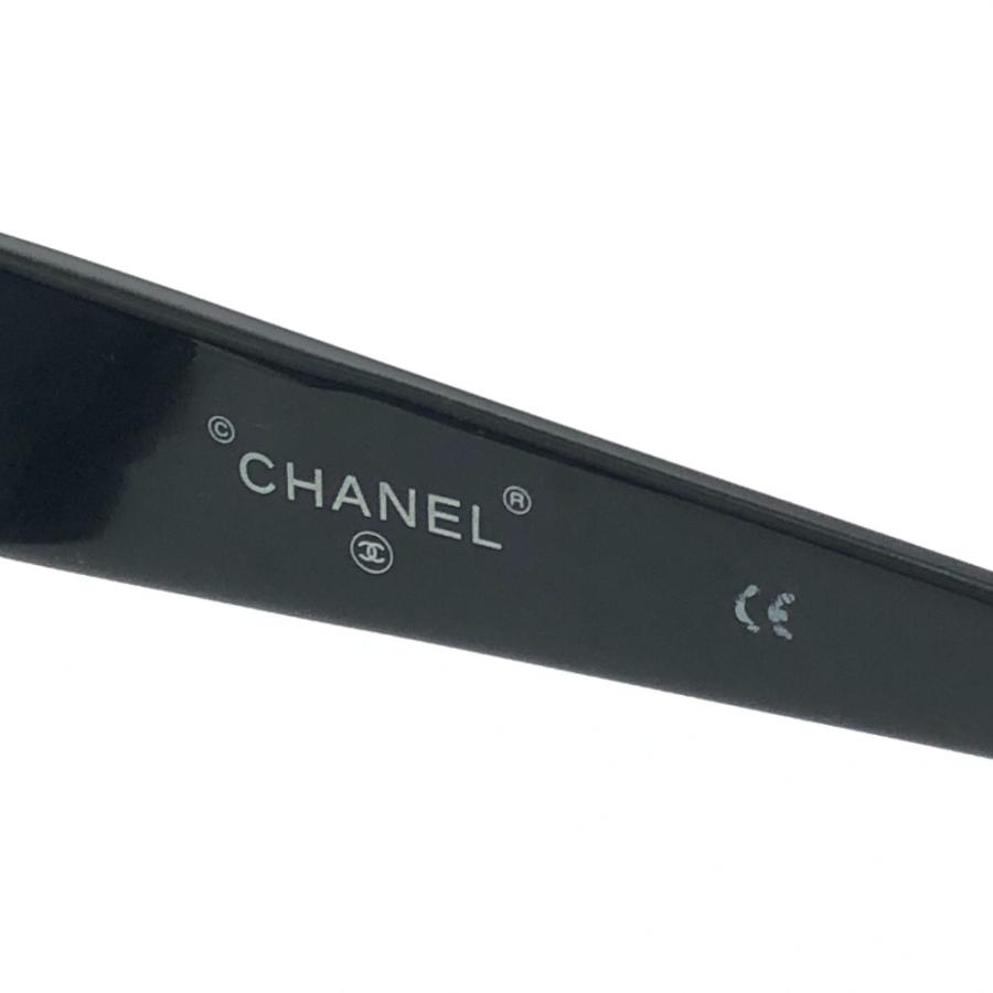 CHANEL シャネル 05974 ココマーク アイウェア オーバル ブルーレンズ ヴィンテージ サングラス ブラック レディース【中古】 | CHANEL | 06