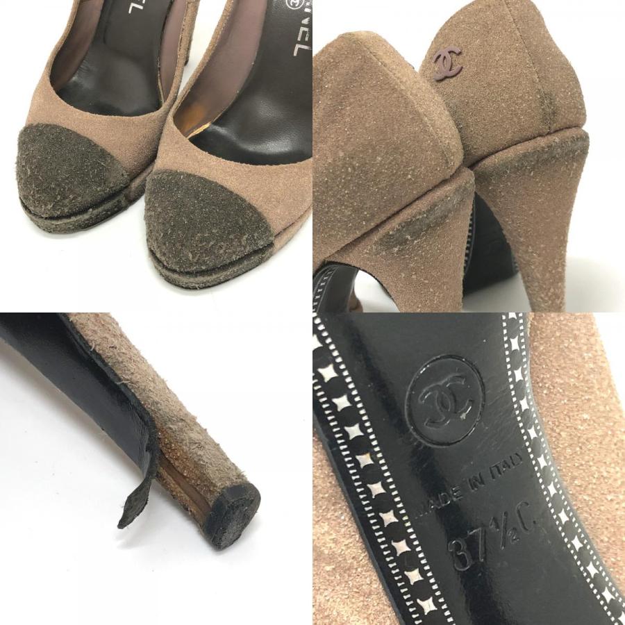 CHANEL シャネル ココマーク ハイヒール パンプス 38 1/2 楽天市場】CHANEL シャネル ヒール メタル バイカラー ロゴ CC