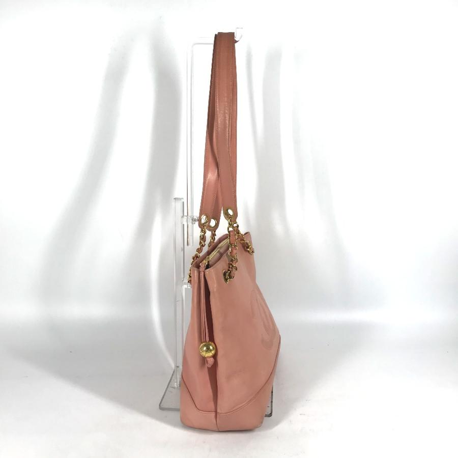 CHANEL シャネル CC ココマーク チェーン 肩掛け カバン ショルダーバッグ トートバッグ ピンク レディース【中古】 | CHANEL | 02