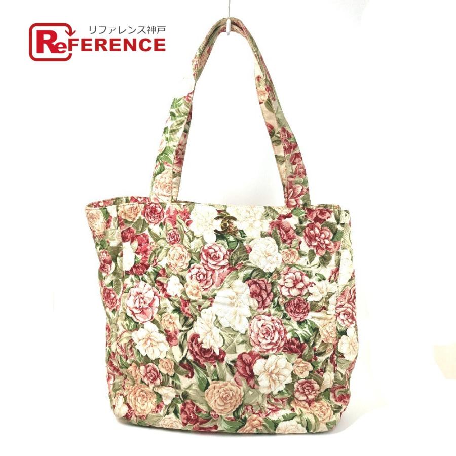 CHANEL シャネル フラワー CC ココマーク カバン ショルダーバッグ 花柄 トートバッグ ピンク レディース【中古】 | CHANEL