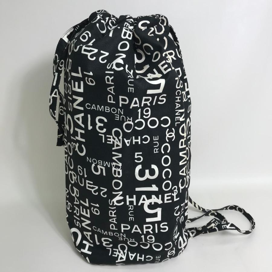 CHANEL シャネル バイシー 巾着 ショルダーバッグ キャンバス ブラック