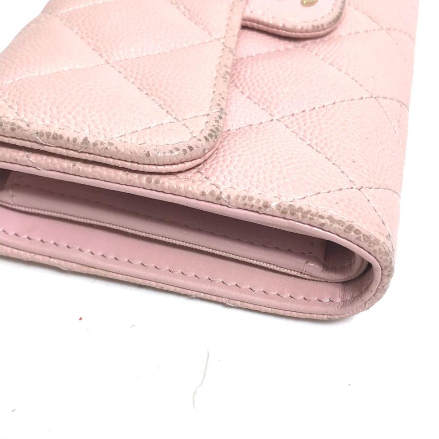 シャネルCHANELミディアムフラップウォレットピンク