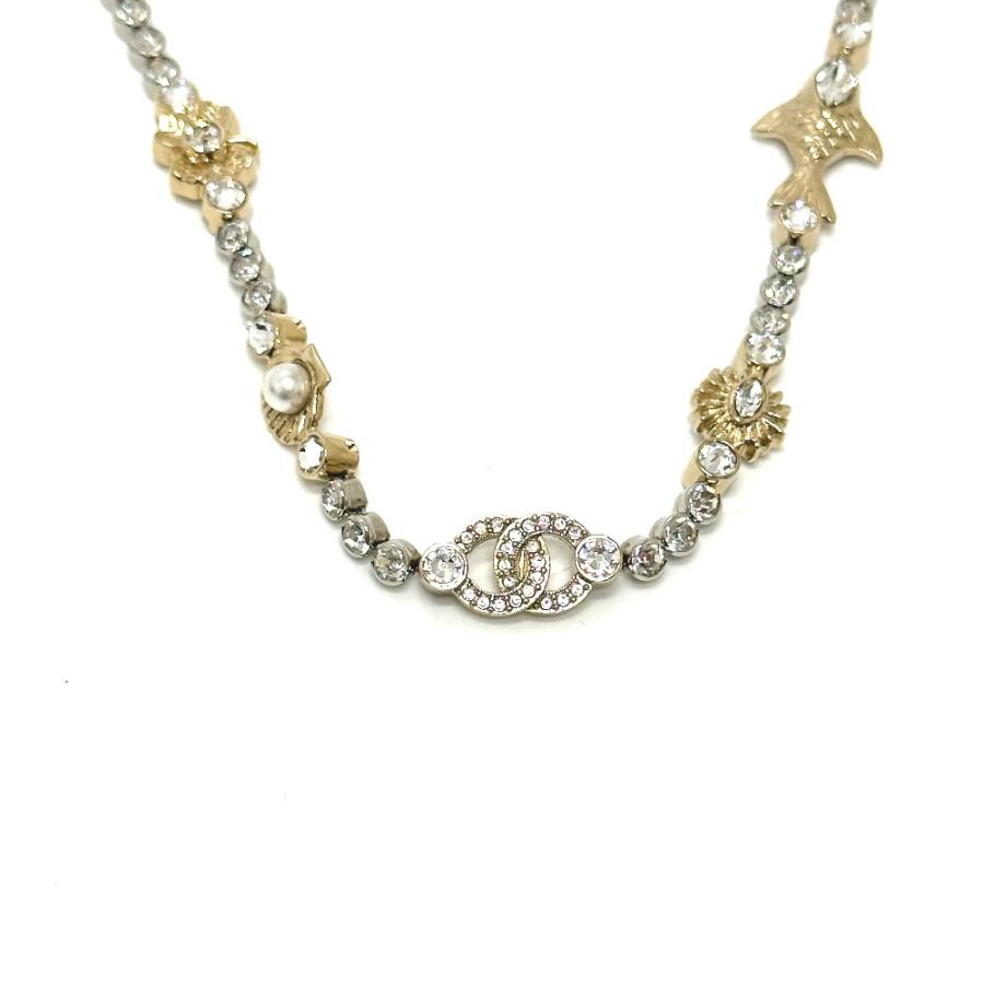 未使用 CHANEL シャネル ABE913 コスチューム パール & ストラス マリンテイスト ラインストーン 25Ｃ ネックレス レディース【中古】 | CHANEL | 01