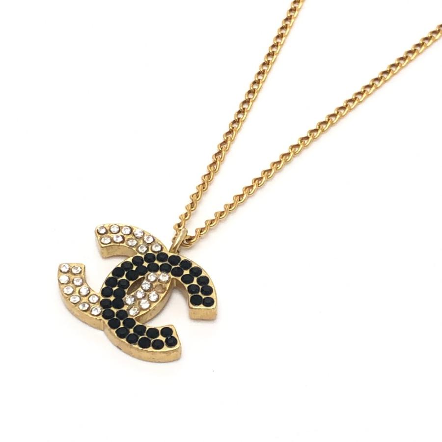 CHANEL シャネル ココマーク ラインストーン アクセサリー ペンダント 03Ｃ ネックレス ゴールド レディース【中古】 | CHANEL | 02