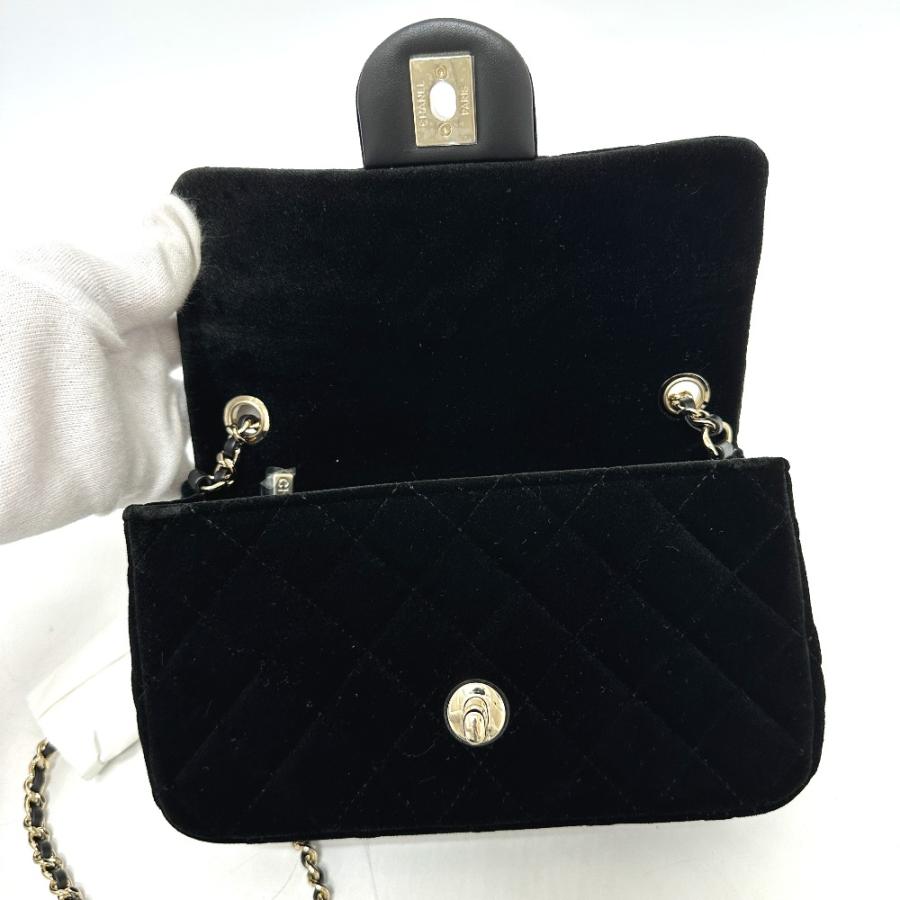 未使用 CHANEL シャネル AS1787 ミニ マトラッセ20 チェーン カバン 斜め掛け 肩掛け ショルダーバッグ ブラック レディース【中古】の画像