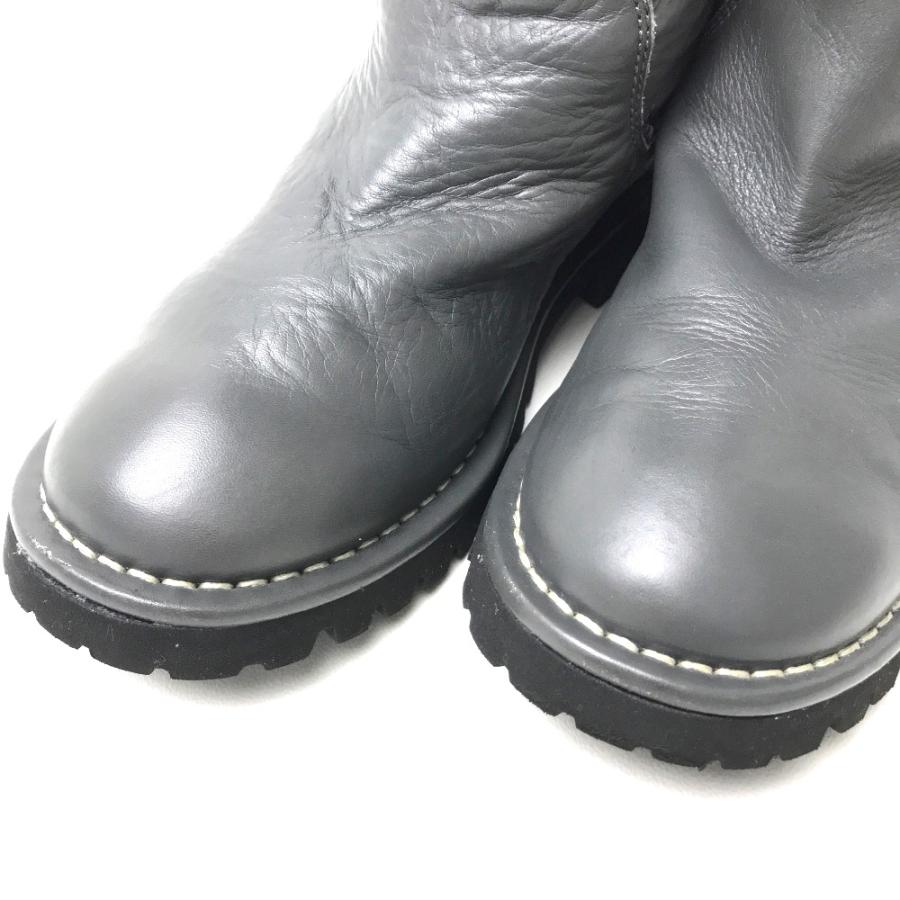 CHANEL シャネル エンジニアブーツ ココ・コクーン ブーツ ナイロン/レザー 35 グレー レディース | CHANEL | 03