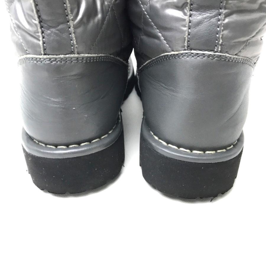 CHANEL　エンジニアブーツ　グレー 35size CHANELエンジニアブーツグレー 35size