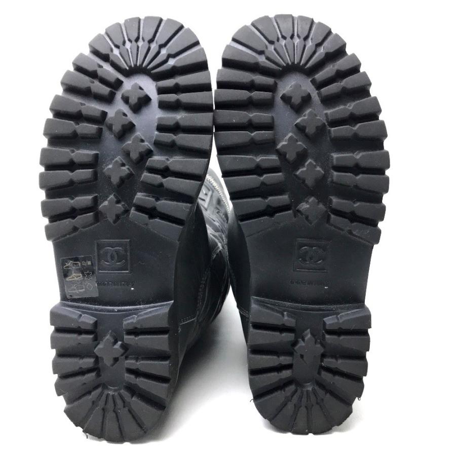 CHANEL　エンジニアブーツ　グレー 35size CHANEL エンジニアブーツ グレー 35size